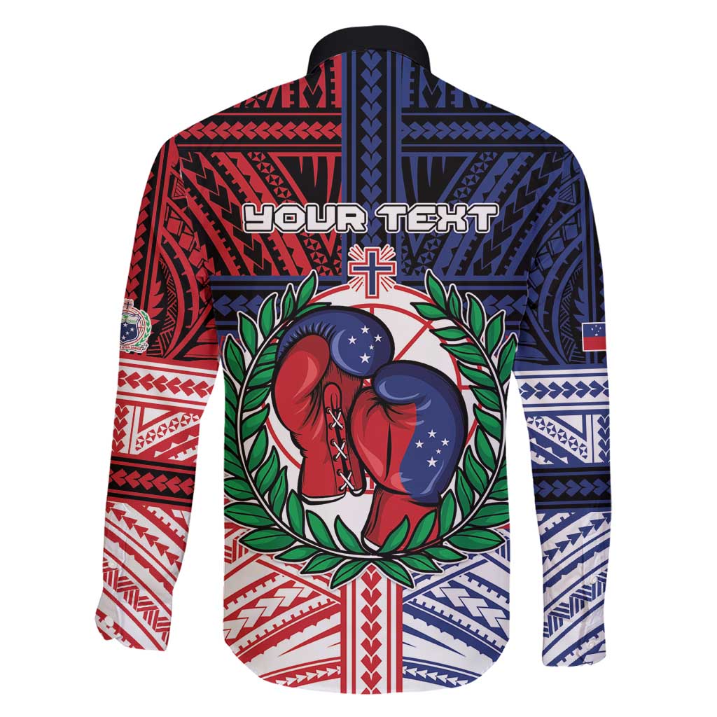 Personalised Samoa Boxing Family Matching Short Sleeve Bodycon Dress and Hawaiian Shirt Samoan Boxer Funny Style - Polynesian Pride