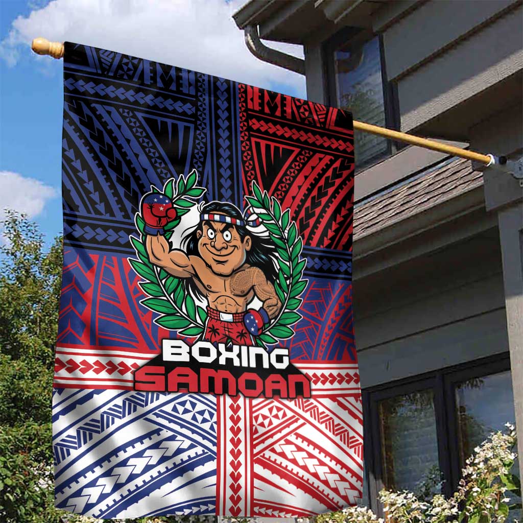 Samoa Boxing Garden Flag Samoan Boxer Funny Style - Polynesian Pride