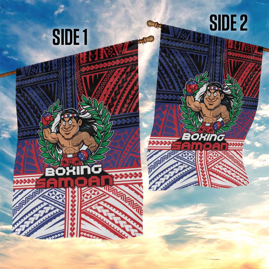 Samoa Boxing Garden Flag Samoan Boxer Funny Style - Polynesian Pride