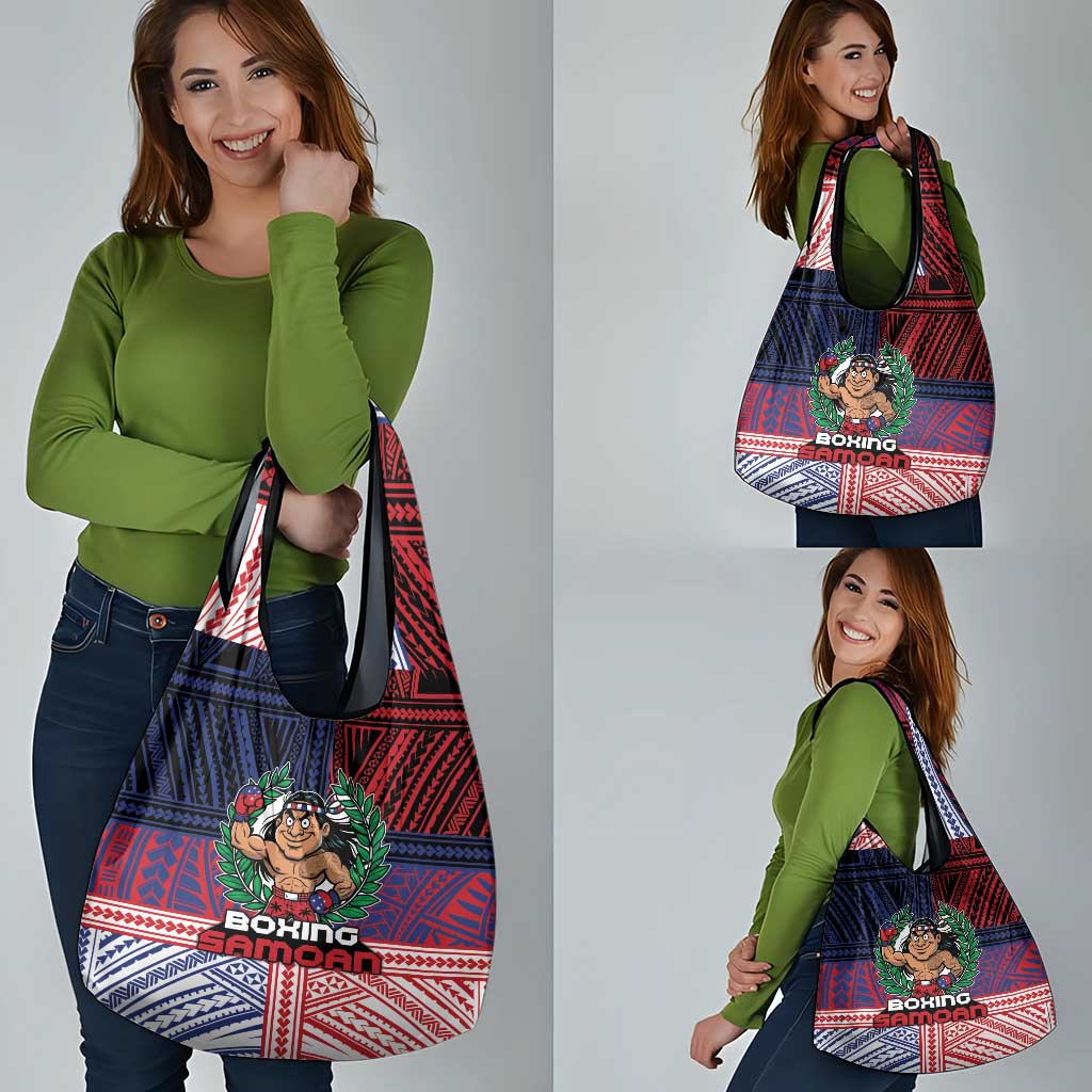Samoa Boxing Grocery Bag Samoan Boxer Funny Style - Polynesian Pride