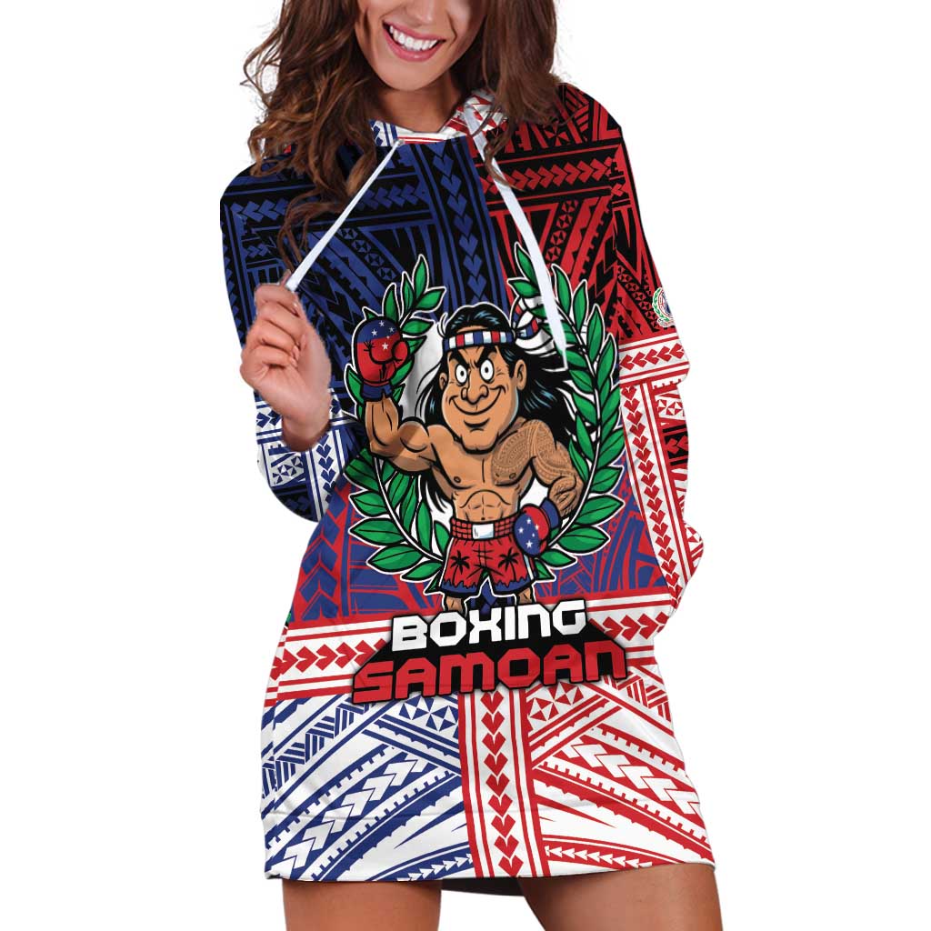 Personalised Samoa Boxing Hoodie Dress Samoan Boxer Funny Style - Polynesian Pride