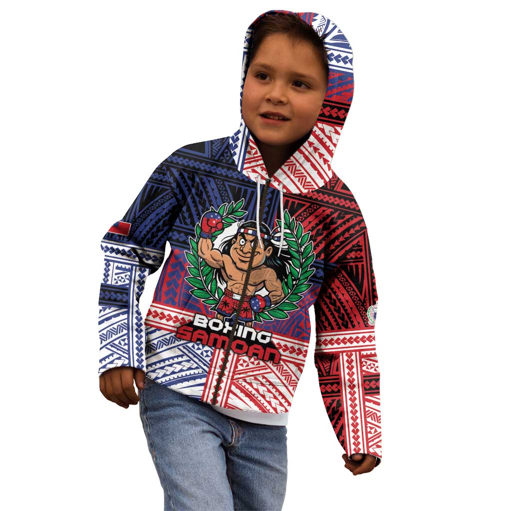 Personalised Samoa Boxing Kid Hoodie Samoan Boxer Funny Style - Polynesian Pride