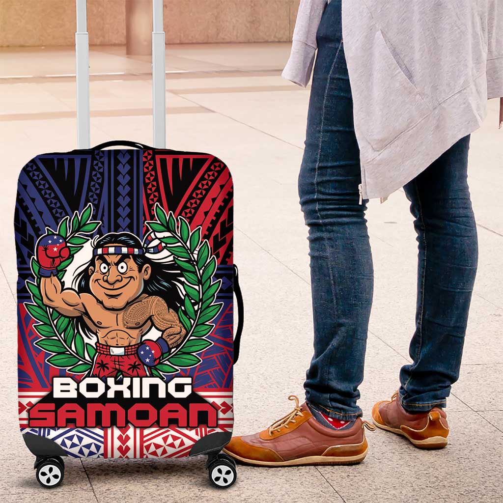 Samoa Boxing Luggage Cover Samoan Boxer Funny Style - Polynesian Pride