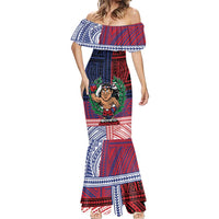 Personalised Samoa Boxing Mermaid Dress Samoan Boxer Funny Style - Polynesian Pride