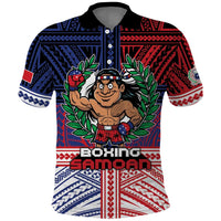 Personalised Samoa Boxing Polo Shirt Samoan Boxer Funny Style - Polynesian Pride