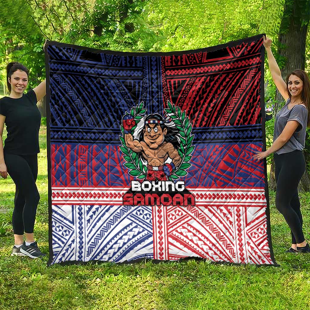 Samoa Boxing Quilt Samoan Boxer Funny Style - Polynesian Pride