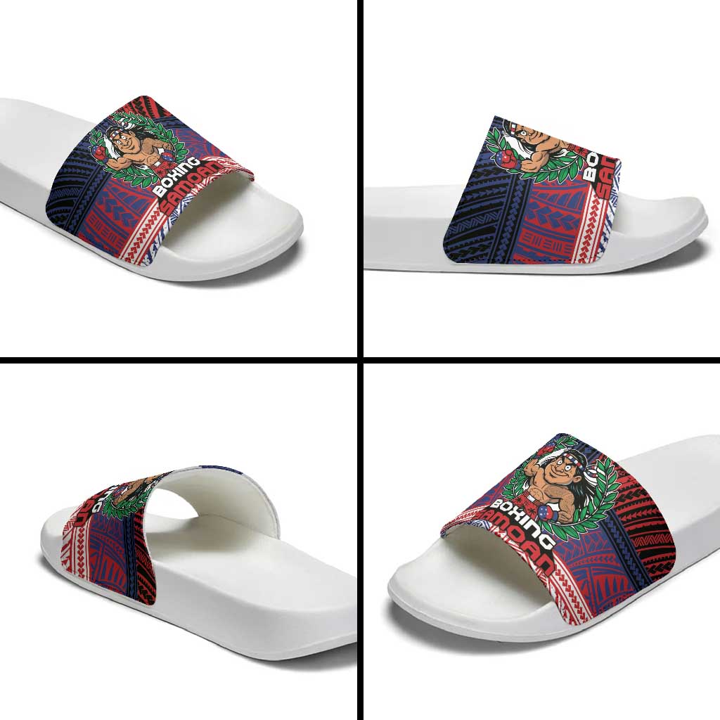 Samoa Boxing Slide Sandals Samoan Boxer Funny Style - Polynesian Pride