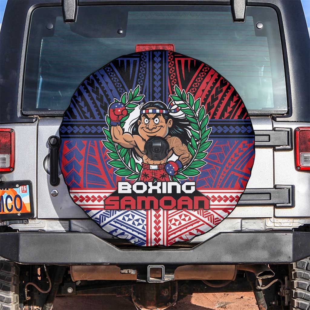 Samoa Boxing Spare Tire Cover Samoan Boxer Funny Style DT05 Red - Polynesian Pride