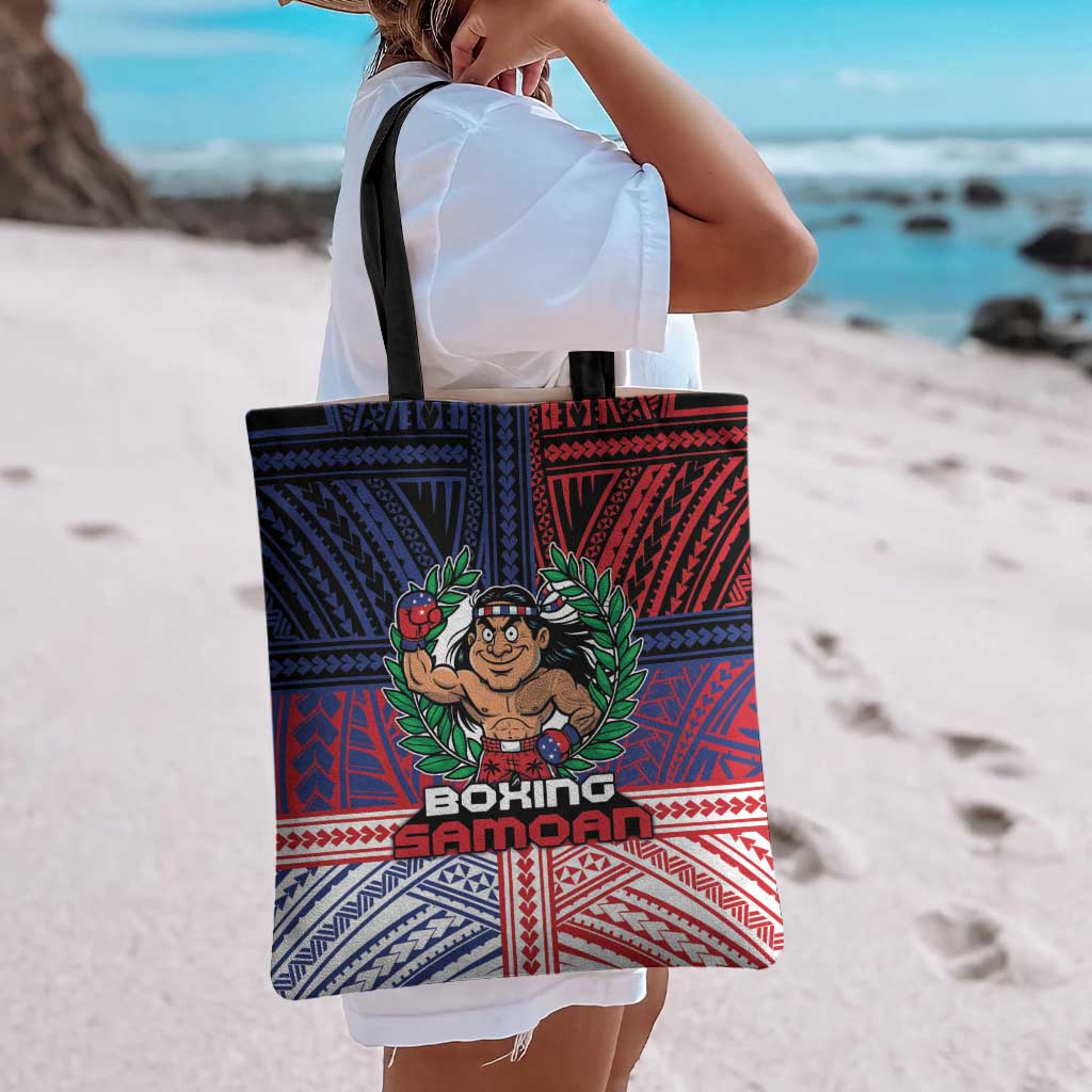 Samoa Boxing Tote Bag Samoan Boxer Funny Style - Polynesian Pride