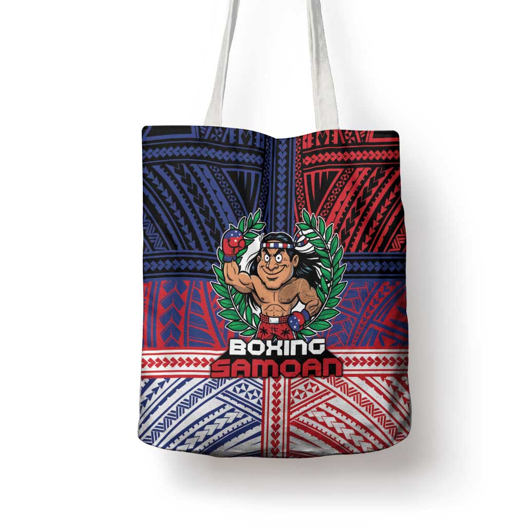 Samoa Boxing Tote Bag Samoan Boxer Funny Style - Polynesian Pride