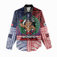 Personalised Samoa Boxing Women Casual Shirt Samoan Boxer Funny Style - Polynesian Pride