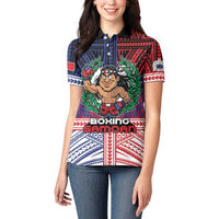 Personalised Samoa Boxing Women Polo Shirt Samoan Boxer Funny Style - Polynesian Pride