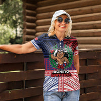 Personalised Samoa Boxing Women Polo Shirt Samoan Boxer Funny Style - Polynesian Pride