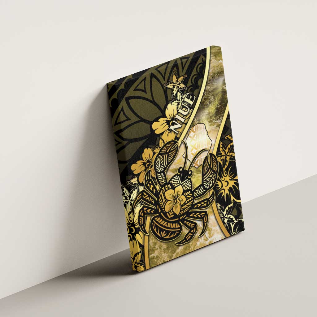Niue Canvas Wall Art Niuean Crab Waves Style