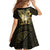 Personalised Niue Family Matching Summer Maxi Dress and Hawaiian Shirt Niuean Crab Waves Style