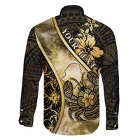 Personalised Niue Family Matching Tank Maxi Dress and Hawaiian Shirt Niuean Crab Waves Style