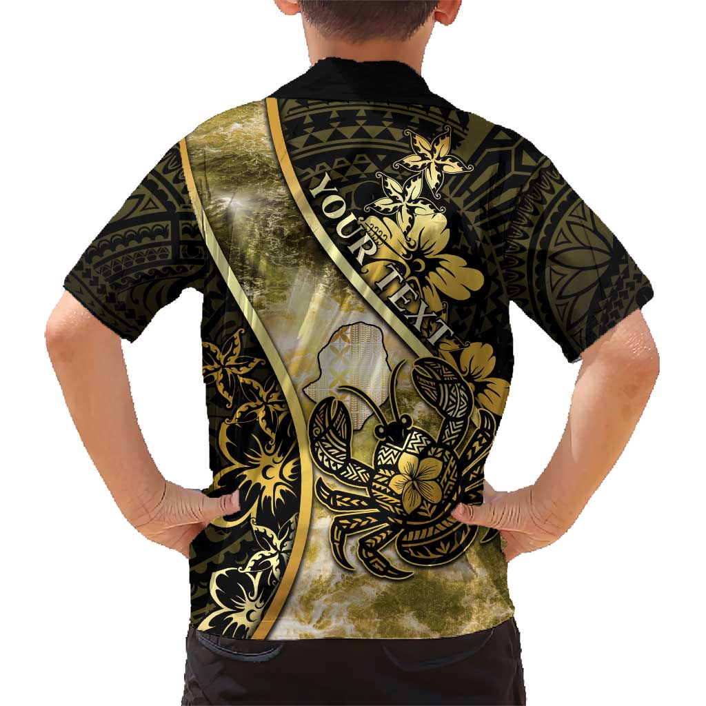 Personalised Niue Hawaiian Shirt Niuean Crab Waves Style