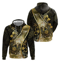 Personalised Niue Hoodie Niuean Crab Waves Style