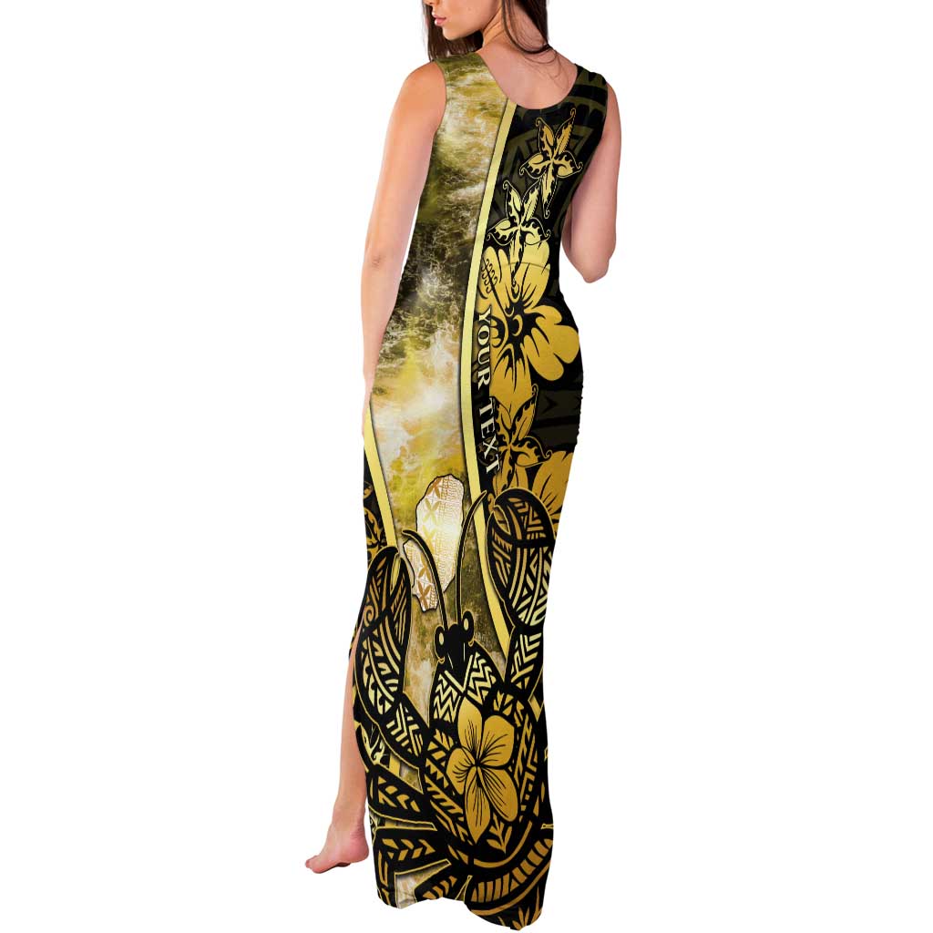 Personalised Niue Tank Maxi Dress Niuean Crab Waves Style