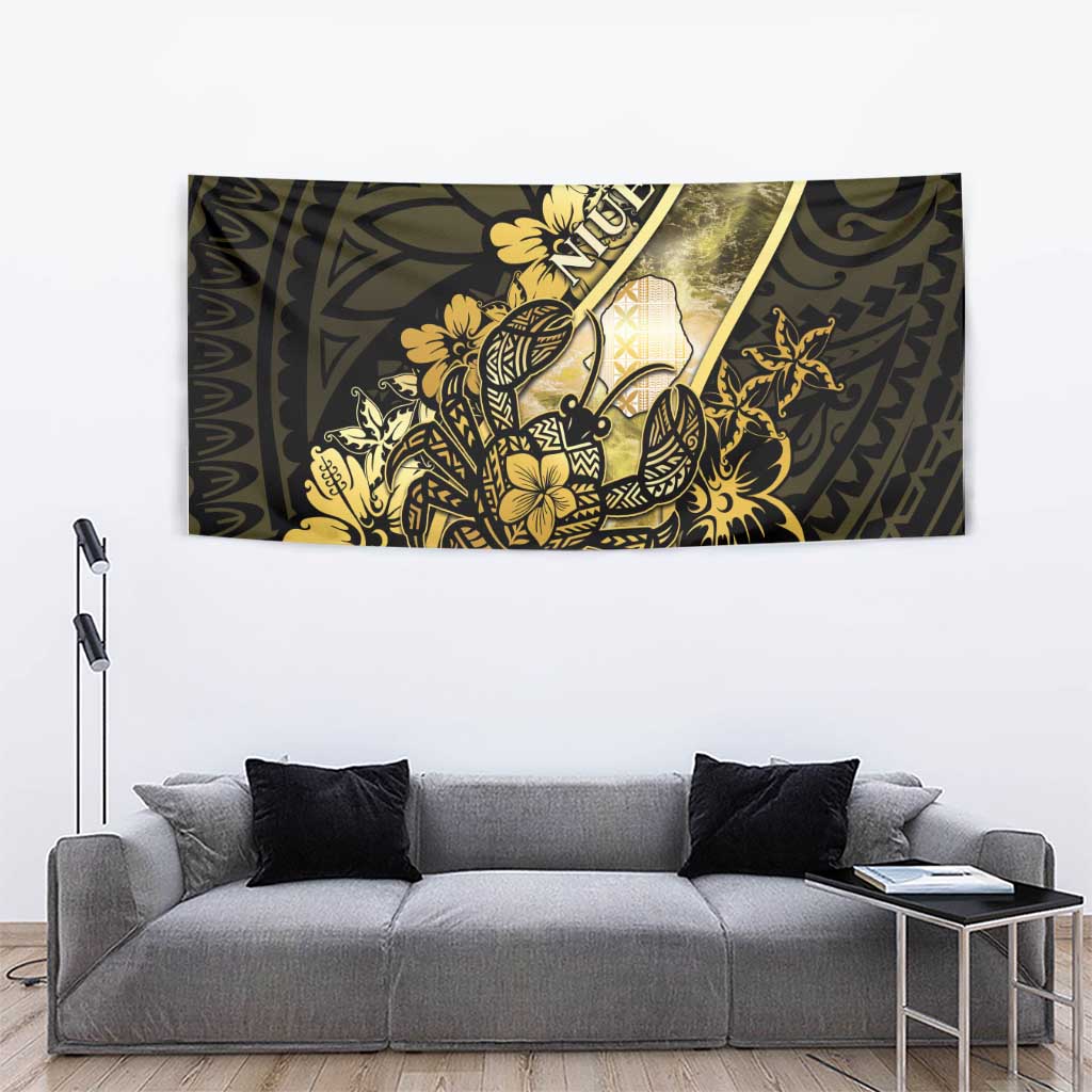 Niue Tapestry Niuean Crab Waves Style