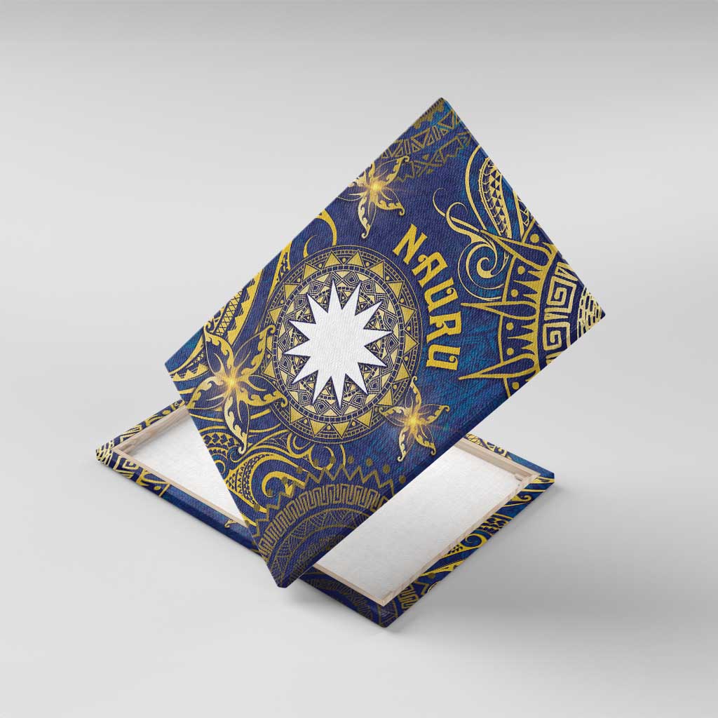 Nauru Canvas Wall Art Hibiscus Polynesian Tribal Pattern