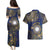 Personalised Nauru Couples Matching Puletasi and Hawaiian Shirt Hibiscus Polynesian Tribal Pattern