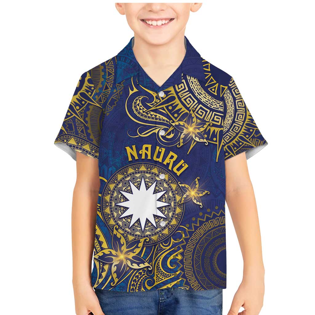 Personalised Nauru Family Matching Mermaid Dress and Hawaiian Shirt Hibiscus Polynesian Tribal Pattern