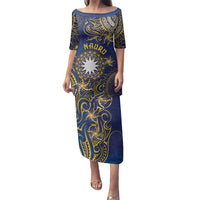 Personalised Nauru Family Matching Puletasi and Hawaiian Shirt Hibiscus Polynesian Tribal Pattern