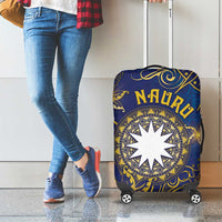 Nauru Luggage Cover Hibiscus Polynesian Tribal Pattern