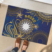 Nauru Rubber Doormat Hibiscus Polynesian Tribal Pattern