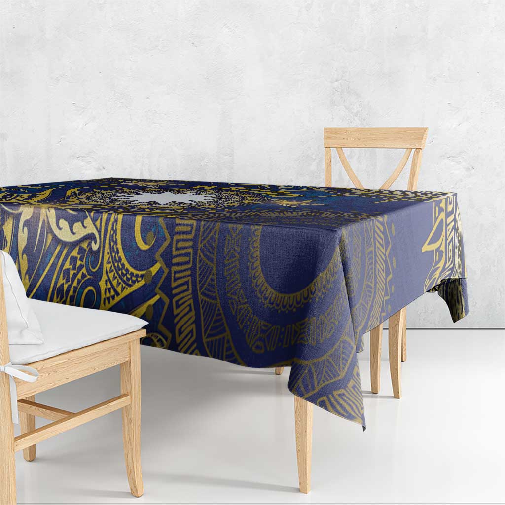 Nauru Tablecloth Hibiscus Polynesian Tribal Pattern