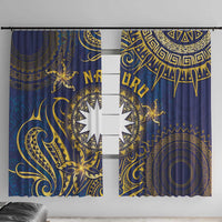 Nauru Window Curtain Hibiscus Polynesian Tribal Pattern