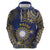 Personalised Nauru Zip Hoodie Hibiscus Polynesian Tribal Pattern
