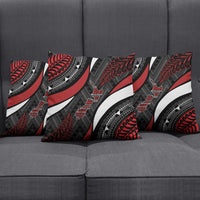 Aotearoa New Zealand Native Birds Map Pillow Cover Silver Fern Tribal Pattern