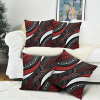 Aotearoa New Zealand Native Birds Map Pillow Cover Silver Fern Tribal Pattern