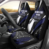 Personalised New Zealand Kiwi Car Seat Cover Silver Fern Tribal Pattern DT05 - Polynesian Pride