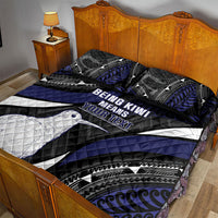Personalised New Zealand Kiwi Quilt Bed Set Silver Fern Tribal Pattern