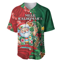 Hawaii Christmas Baseball Jersey Mele Kalikimaka Funny Hawaiian Santa - Polynesian Pride