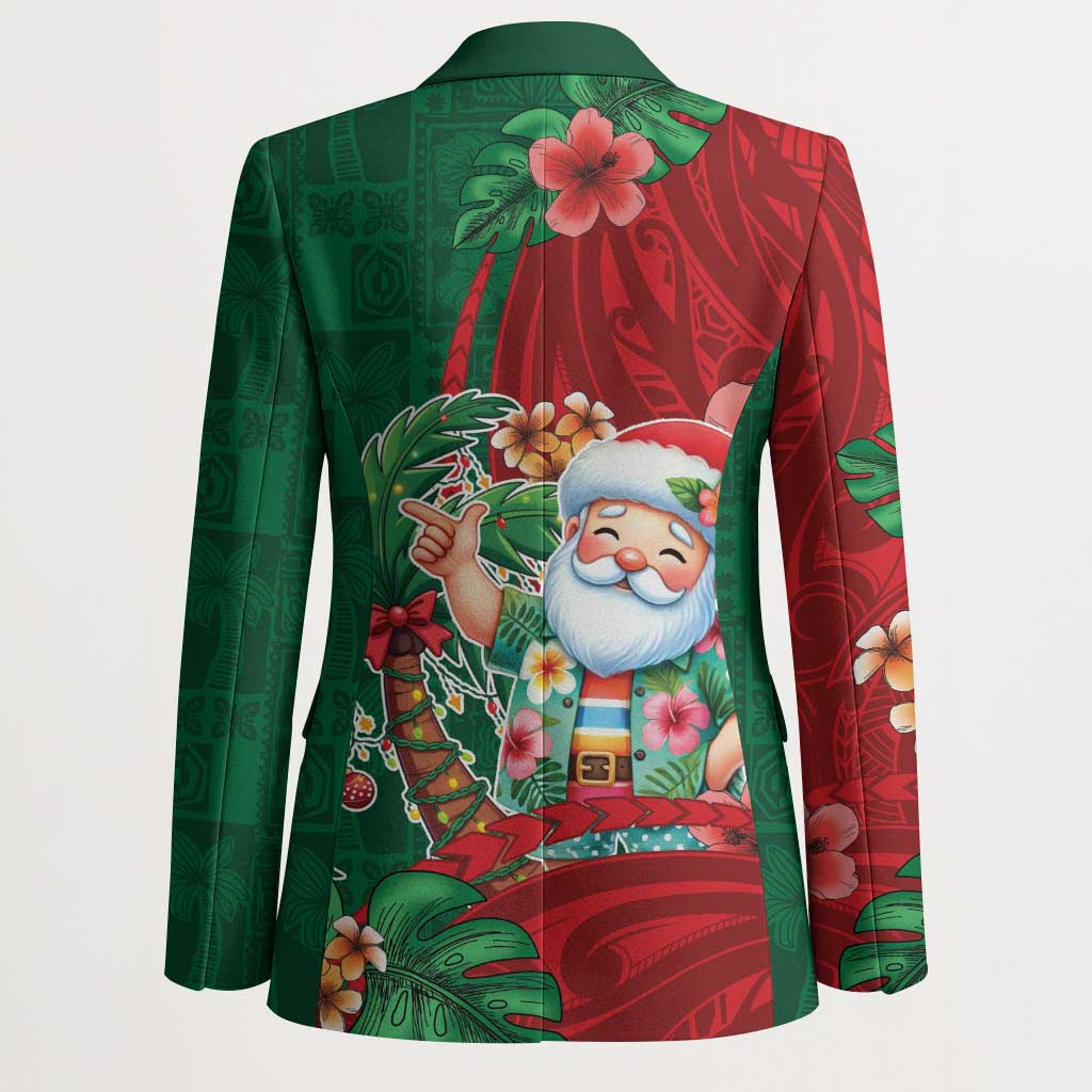 Hawaii Christmas Blazer Mele Kalikimaka Funny Hawaiian Santa - Polynesian Pride