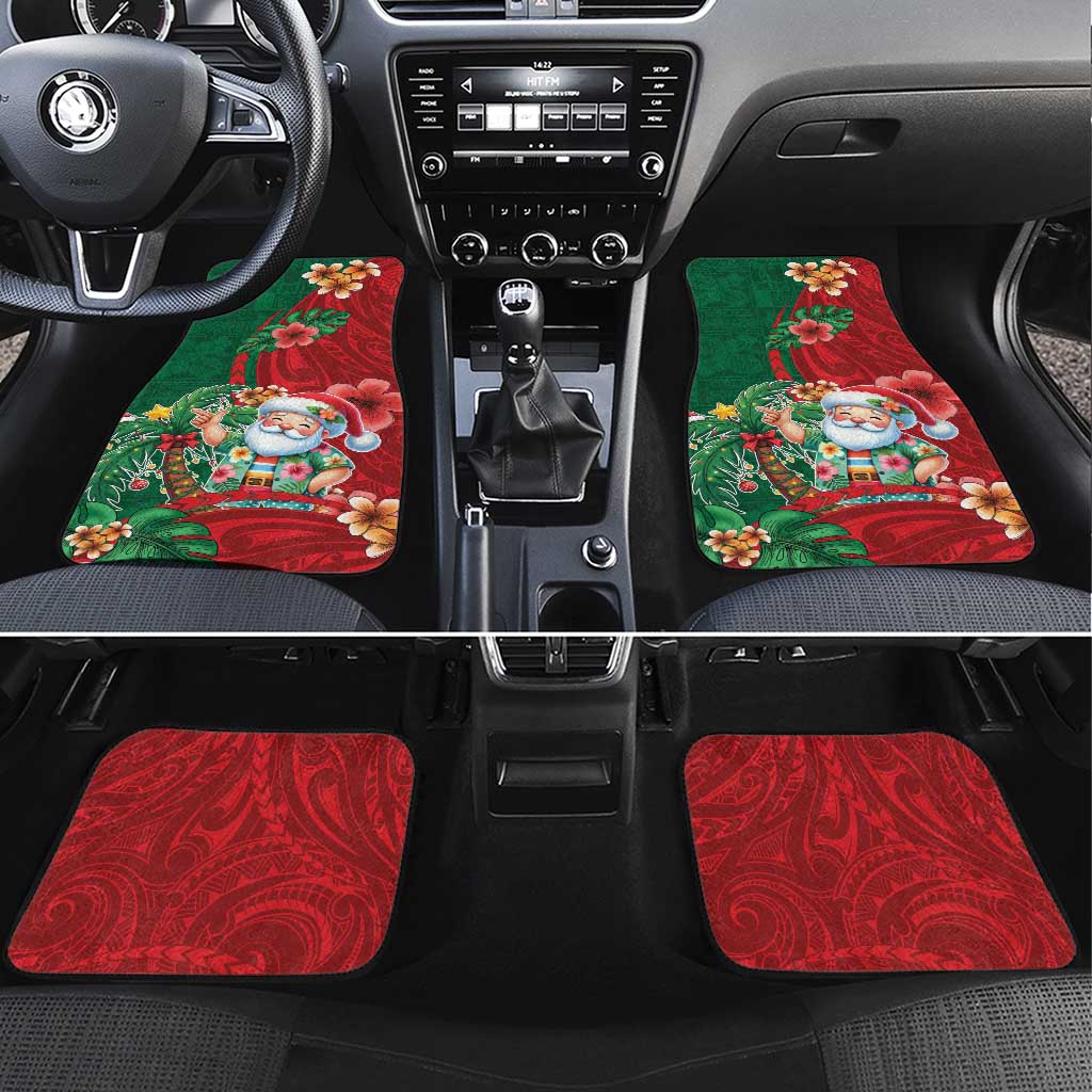 Hawaii Christmas Car Mats Mele Kalikimaka Funny Hawaiian Santa - Polynesian Pride