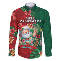Hawaii Christmas Family Matching Long Sleeve Bodycon Dress and Hawaiian Shirt Mele Kalikimaka Funny Hawaiian Santa - Polynesian Pride
