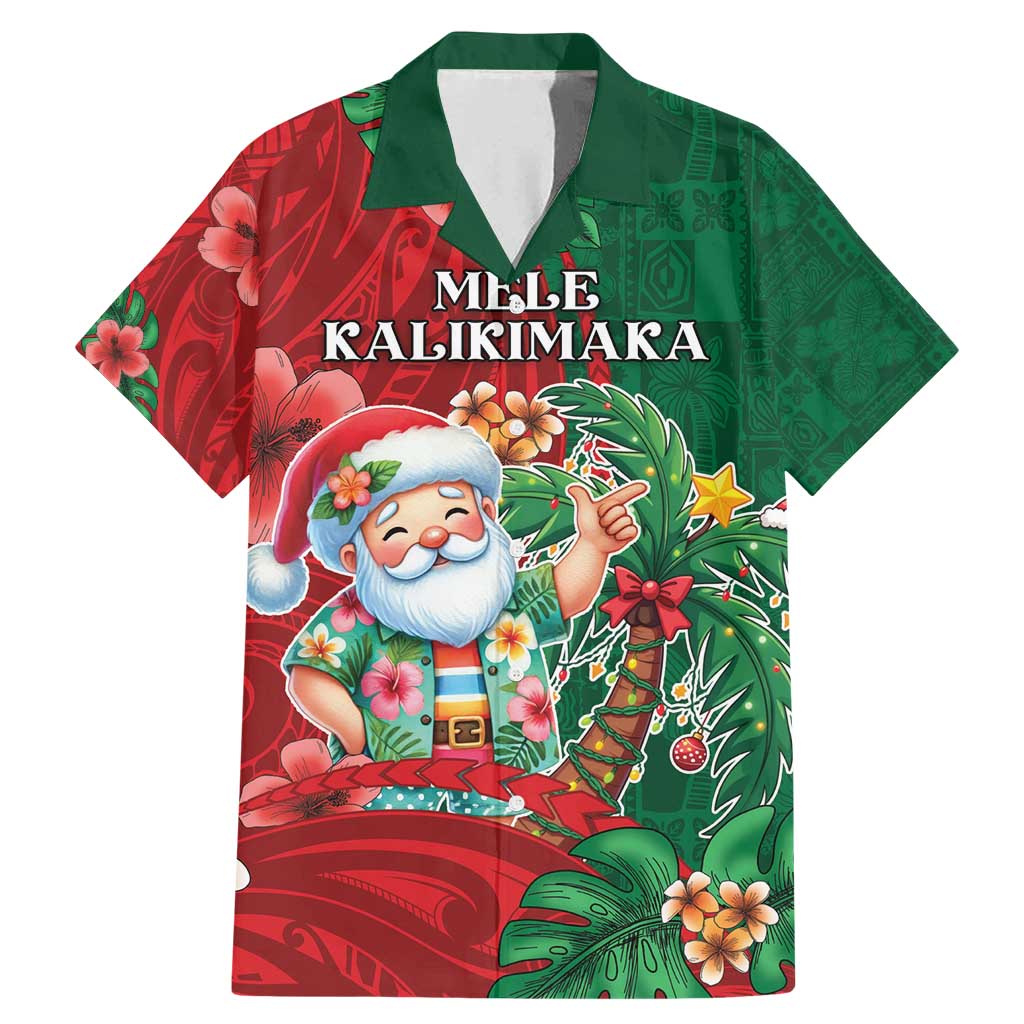 Hawaii Christmas Family Matching Mermaid Dress and Hawaiian Shirt Mele Kalikimaka Funny Hawaiian Santa - Polynesian Pride