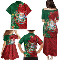 Hawaii Christmas Family Matching Puletasi and Hawaiian Shirt Mele Kalikimaka Funny Hawaiian Santa - Polynesian Pride