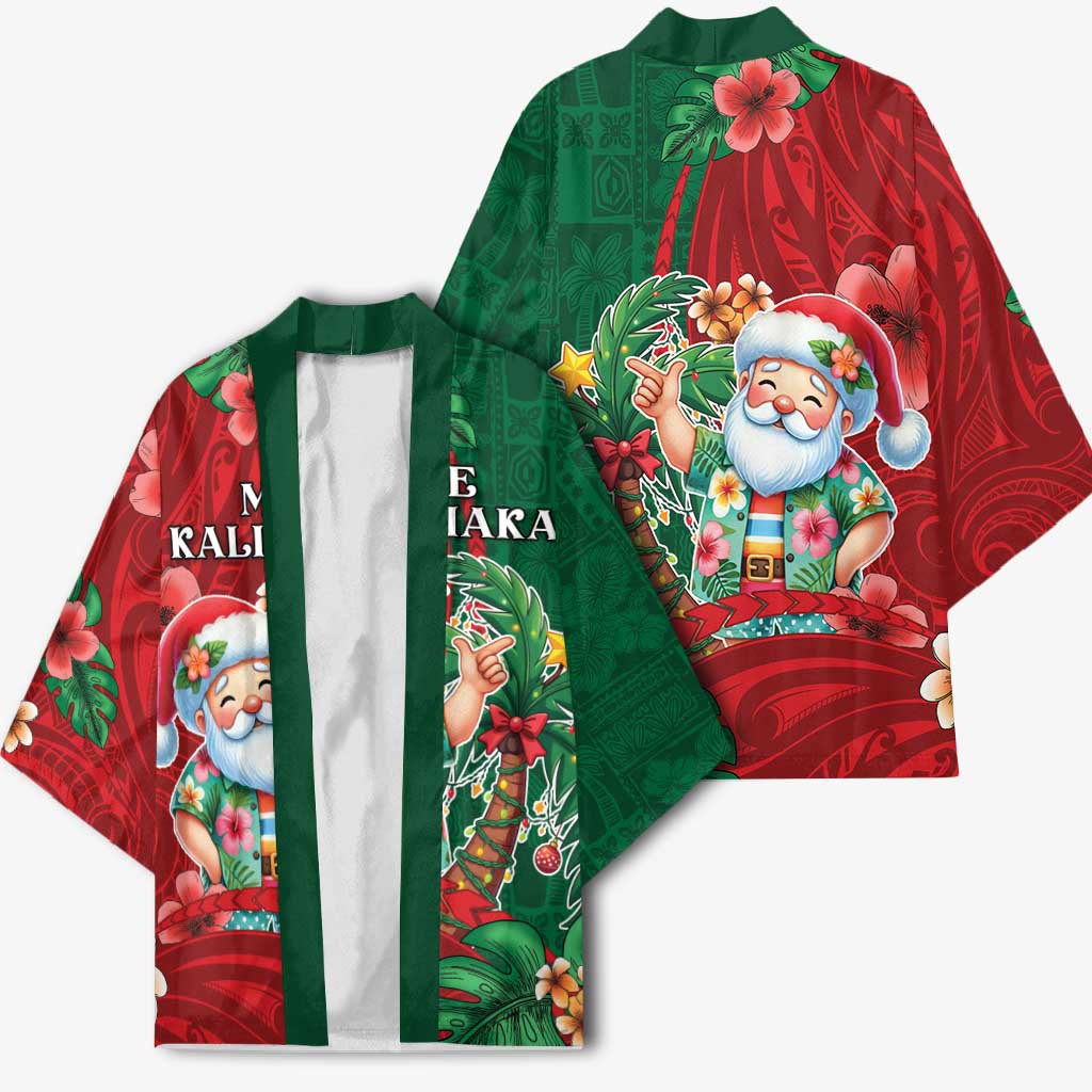 Hawaii Christmas Kimono Mele Kalikimaka Funny Hawaiian Santa - Polynesian Pride