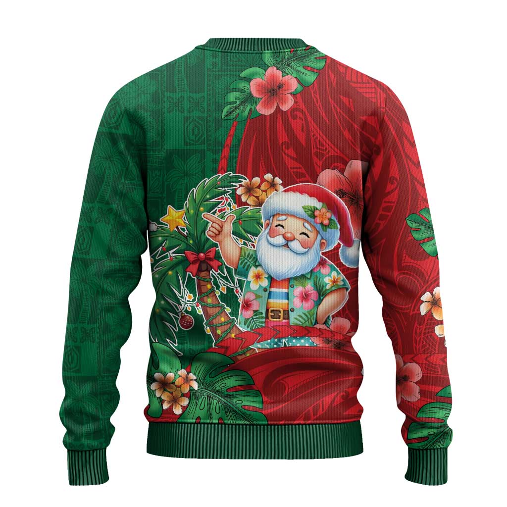 Hawaii Christmas Ugly Christmas Sweater Mele Kalikimaka Funny Hawaiian Santa - Polynesian Pride