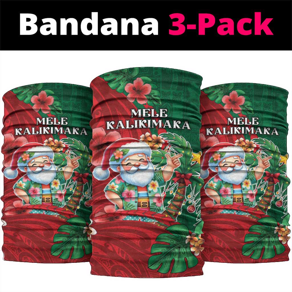 Hawaii Christmas Neck Gaiter Mele Kalikimaka Funny Hawaiian Santa - Polynesian Pride