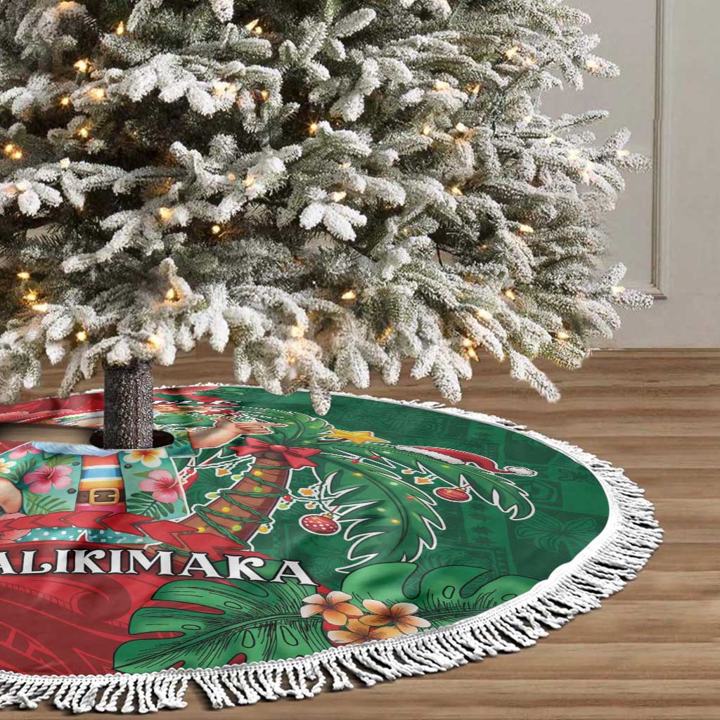 Hawaii Christmas Tree Skirt Mele Kalikimaka Funny Hawaiian Santa - Polynesian Pride