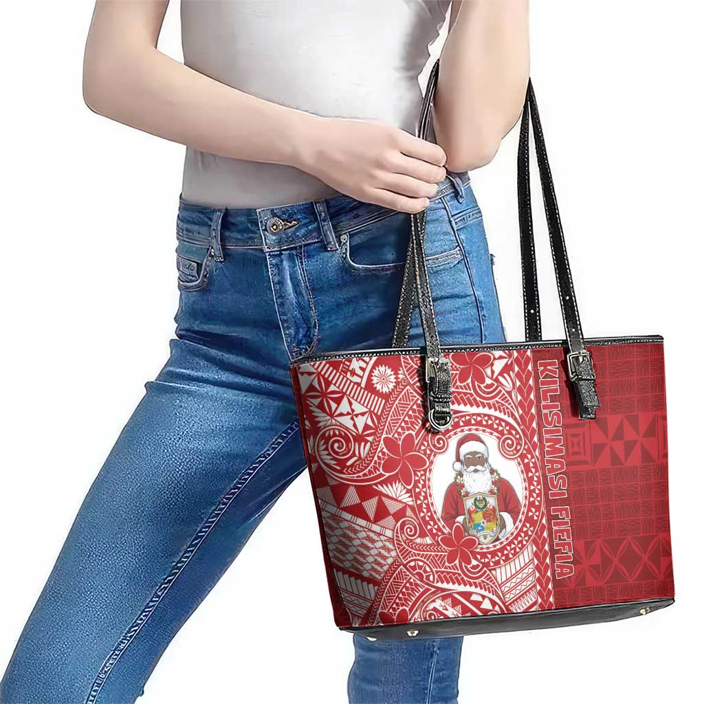 Tonga Christmas Leather Tote Bag Kilisimasi Fiefia - Polynesian Pride