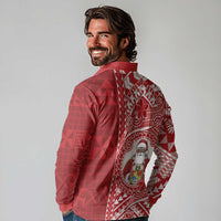 Tonga Christmas Long Sleeve Polo Shirt Kilisimasi Fiefia - Polynesian Pride