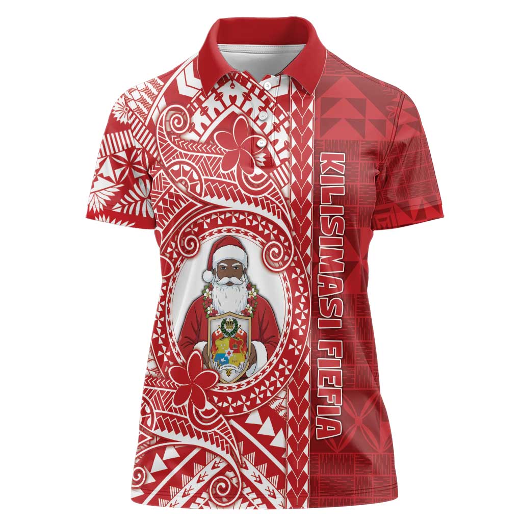 Tonga Christmas Women Polo Shirt Kilisimasi Fiefia - Polynesian Pride